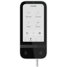 Дротова клавіатура з сенсорним екраном Ajax KeyPad TouchScreen Fibra White (81718.226.WH1)