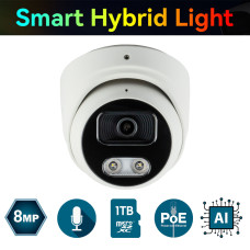 IP-видеокамера 8 Мп SEVEN IP-7218PA-DL white 2,8 мм с умной двойной подсветкой IP-видеокамера 8 Мп SEVEN IP-7218PA-DL white 2,8 мм с умной двойной подсветкой