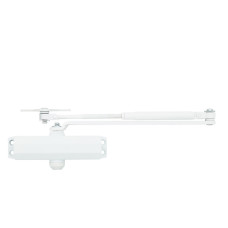 Доводчик двери 45-75 кг SEVEN DC-7743HP white (з механизмом фиксации)