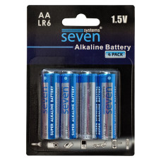 Батарейки SEVEN LR6 AA 1.5V 4 шт Батарейки SEVEN LR6 AA 1.5V 4 шт