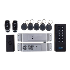 Беспроводной комплект контроля доступа с радиобрелками SEVEN LOCK SL-7708r black