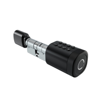 Умный дверной биометрический замок (цилиндр) SEVEN LOCK SL-7774BF black (35-90 мм)