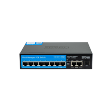 Облачно управляемый 11-портовый PoE-коммутатор SEVEN PS308G (Cloud POE: 6+2G, UP: 2G+1SFP)