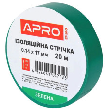 Iзоляцiйна стрiчка зелена  APRO 0.14х17 мм 20 м