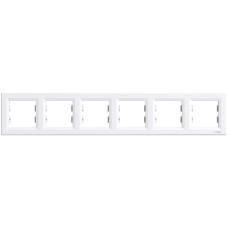 Рамка 6-місна горизонтальна біла Schneider Electric ASFORA EPH5800621