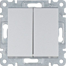 Вимикач Hager Lumina WL0052 2-кл. універсальний