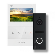 Комплект відеодомофон + панель виклику Slinex SQ-04N Cloud white + ML-17HD black