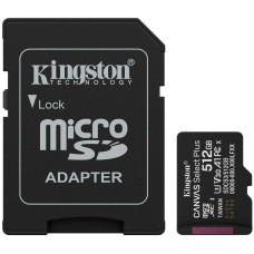 Модуль флеш-пам'яті Kingston 512GB microSDXC Canvas Select Plus Gen3 Card + Adapter