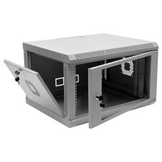 Шафа 19" 6U, 600х500х373 мм акрилове скло сіра