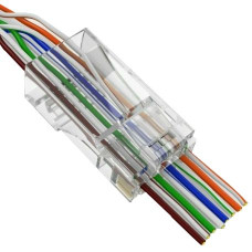 Конектор Merlion RJ-45 8P8C UTP Cat-5 (50 шт/уп.) для наскрізного підключення