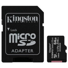 Карта пам'яті Kingston 64GB microSDXC Canvas Select Plus 100R A1 C10 Card + ADP