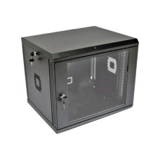 Шафа 19" , 600х500х507 мм (Ш*Г*В), акрилове скло, чорна 9U